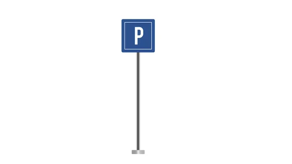 Parken Icon Illustration Auf Weißem Hintergrund — Stockfoto