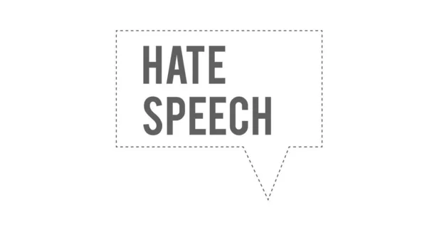 Bublina Dialogu Textem Hate Speech — Stock fotografie