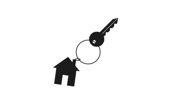 Dům Klíč Kroužek Ilustrace Klíč Ikona — Stock fotografie