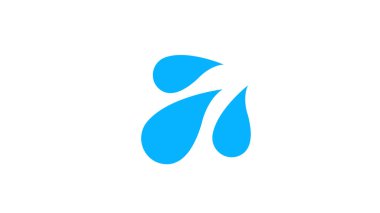 Beyaz arkaplanda ter damlacıkları düz simge çizimi