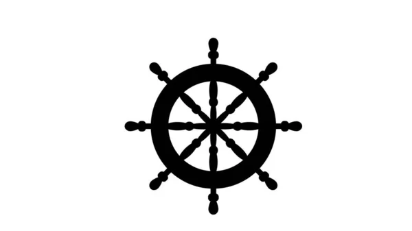 Ship Steering Wheel Icon Illustration White Background — Stock Photo, Image