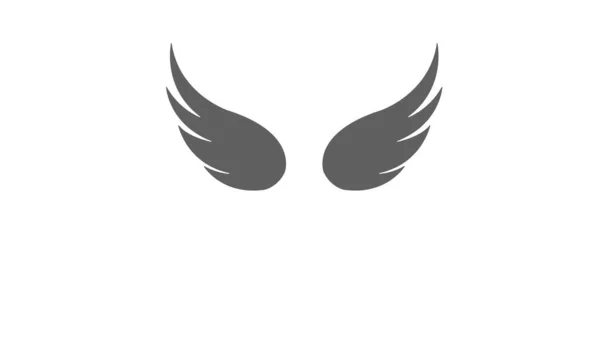 Egyszerű Szárny Sziluett Heraldika Tetoválás Logó Vagy Egyéb Szimbólumok — Stock Fotó