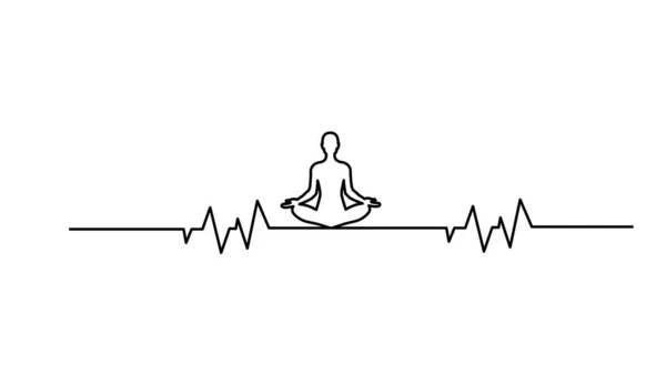 Yoga Lotus Pose Illustration Sur Fond Blanc — Photo