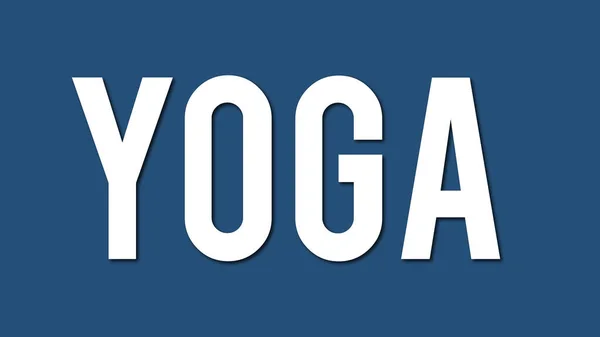 Beyaz Arkaplanda Yoga Logosu Çizimi — Stok fotoğraf