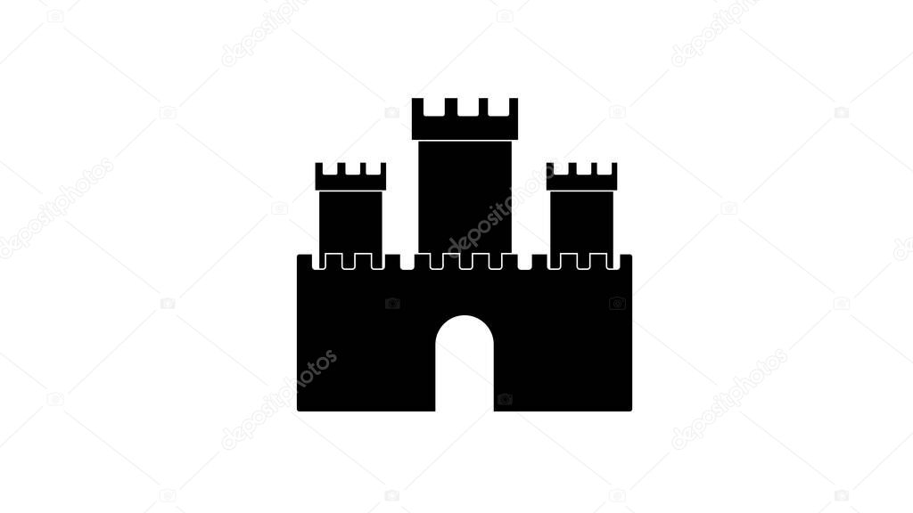 simple illustration castle, Palace icon an editable logo design