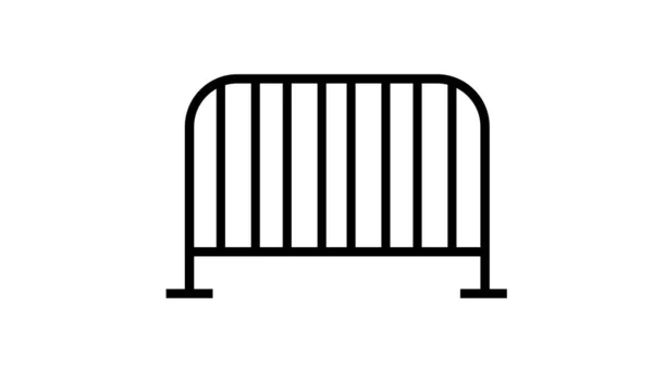 Ikona Stalowej Bariery Prosta Ilustracja Bariery Stalowej — Zdjęcie stockowe