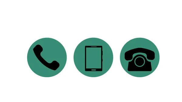 Symbole Für Handygespräche Telefon Oder Smartphone Anruf Kontakt Support — Stockfoto