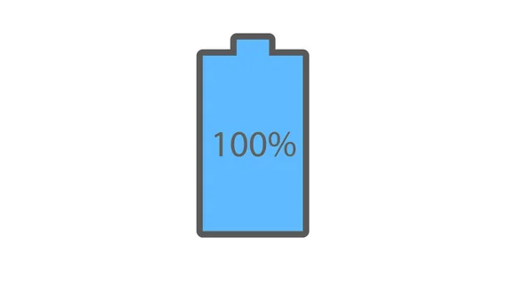 Batterij Laadniveau Indicator Bar Pictogram Vol — Stockfoto