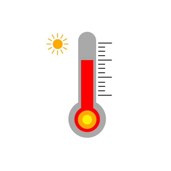 Λογότυπο Θερμοκρασίας Σκιά Θερμή Θερμοκρασία — Φωτογραφία Αρχείου