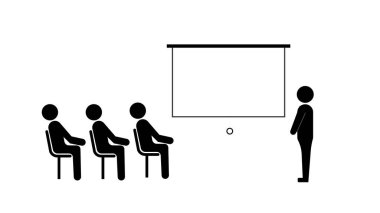 Sunum Simgesi. İş Etkinliği İllüstrasyonu