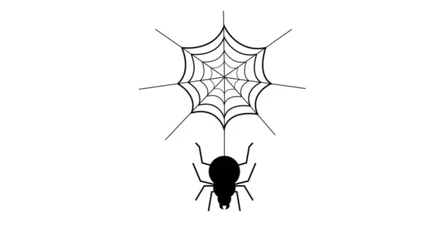 Піктограма Павука Рівному Стилі Ілюстрація — стокове фото