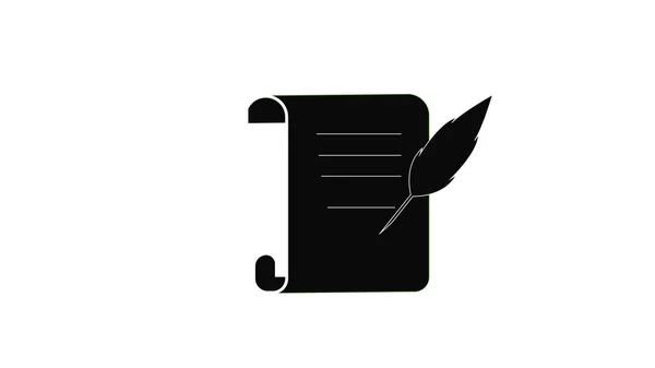 Feather Letter Icon Onderwijs Opleiding — Stockfoto