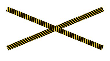 Siyah ve sarı polis şeridi. Vektör stok illüstrasyonu