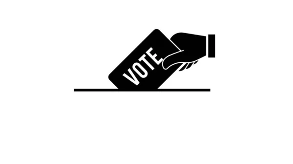 Hand Voting Ballot Box Icon Election Vote Concept — Stock Photo, Image