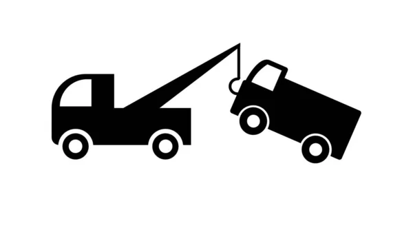 Tow Φορτηγό Εικονίδιο Πρότυπο Επίπεδη Σχεδίαση — Φωτογραφία Αρχείου