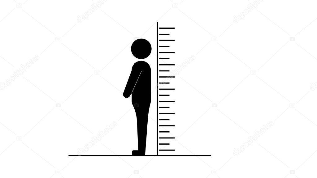 Measurement icon illustration on white background