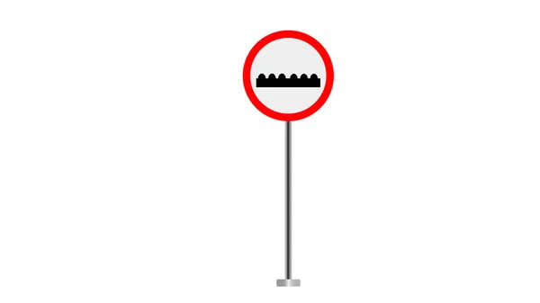 Speed Breaker Sign Speed Bump Road Caution Symbol Icon — Stock Photo, Image