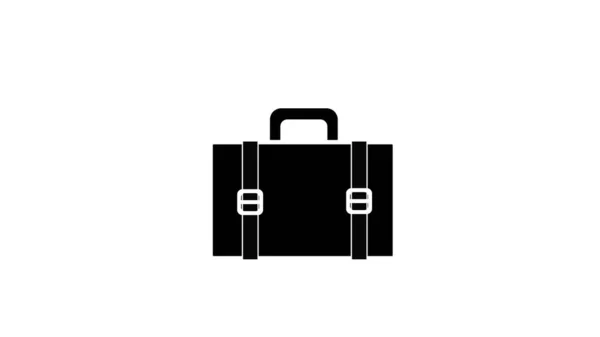 Koffer Icoon Pictogram Reisbagage Suitcase Plat Logo Geïsoleerd Witte Achtergrond — Stockfoto