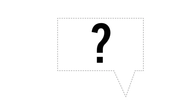 Ponto Interrogação Design Logotipo Chat — Fotografia de Stock