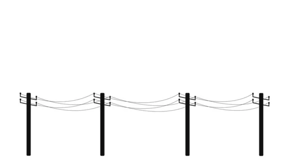 Kraftöverföring Högspänningspylon Wireframe Låg Poly Mesh Illustration — Stockfoto