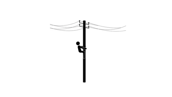 Vermogen Transmissie Hoogspanning Pyloon Wireframe Laag Polygaas Illustratie — Stockfoto