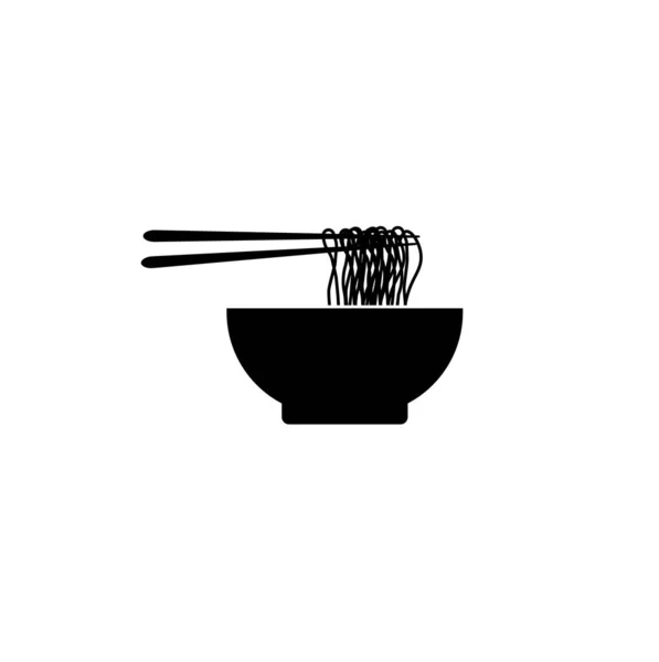 Noodles Izolat Ilustrație Plat Pictograma Noodles — Fotografie, imagine de stoc