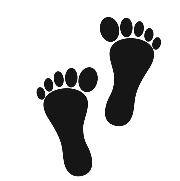 一个人的脚印的例子 痕迹符号 — 图库照片