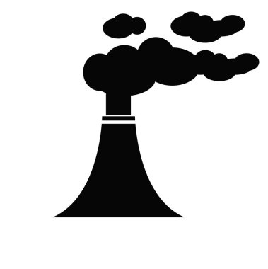 Resim beyaz arkaplanda fabrika simgesi