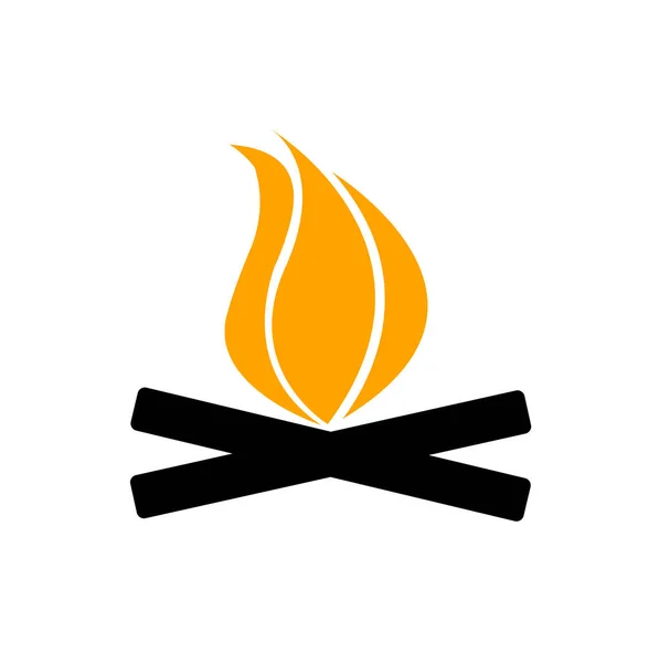 Fuego Llama Logo Icono Ilustración Diseño —  Fotos de Stock