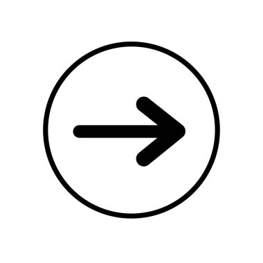 Arrow Simgesi gri arkaplanda izole edilmiş düz stil