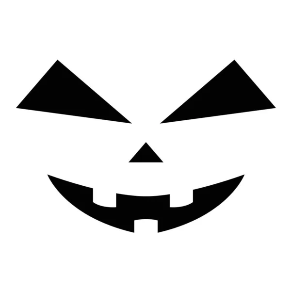 Faccia Zucca Halloween Zucca Smiley Faccia Isolato Sfondo Bianco — Foto Stock