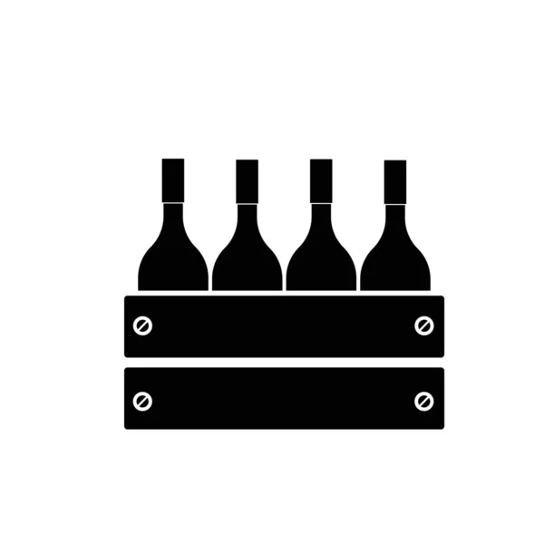 Contorno Diferentes Garrafas Vinho Ícone Ilustração — Fotografia de Stock