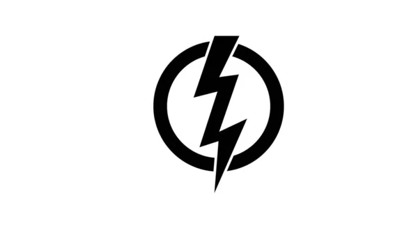Element Konstrukcyjny Pioruna Logo Energii Elektrycznej — Zdjęcie stockowe