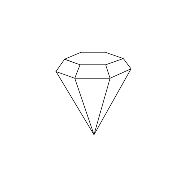 Dimond Jewelry Icon Line Icon Outline Illustration — Stock Photo, Image