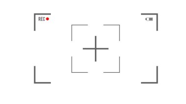 Kamera görüntüleyicisi. Kameranın odaklanma ekranı. Görüntü bulucu kamera kaydı. 