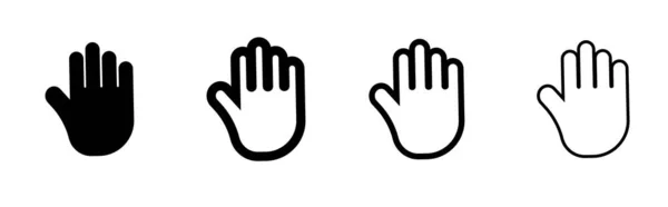 Setzen Hand Stop Zeichen Umriss Symbol Lineares Styleschild Für Mobiles — Stockfoto
