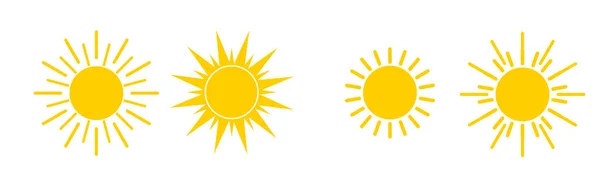 Set Icone Del Sole Illustrazione Sfondo Bianco — Foto Stock