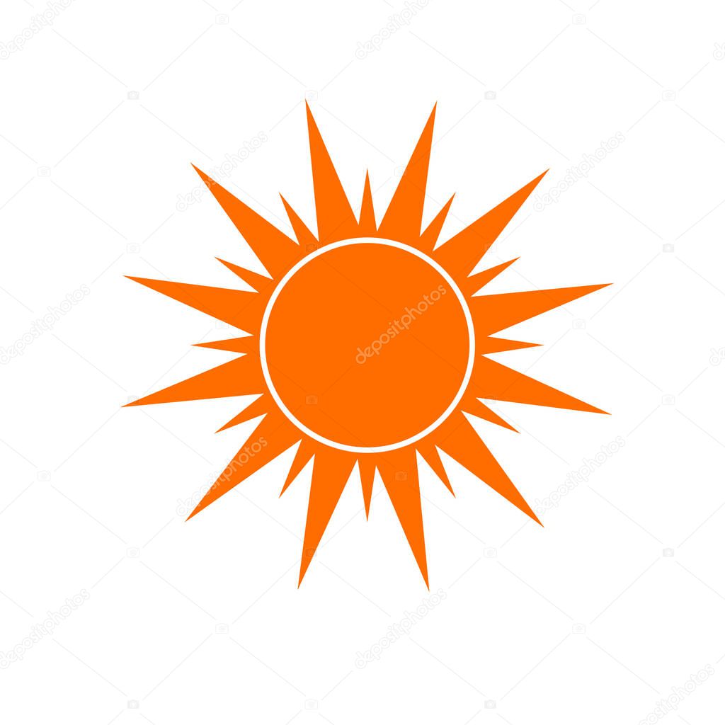 Sun icon. Trendy  summer symbol for website design,