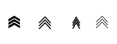 Bir çift siyah ok. Ok simgesi. resimleme 