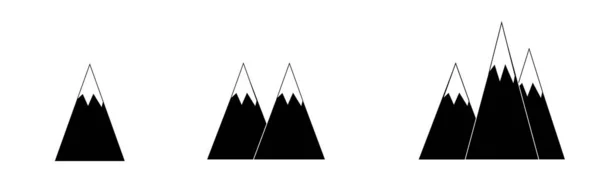 Paesaggi Montani Con Rocce Cime Isolato Illustrazione — Foto Stock