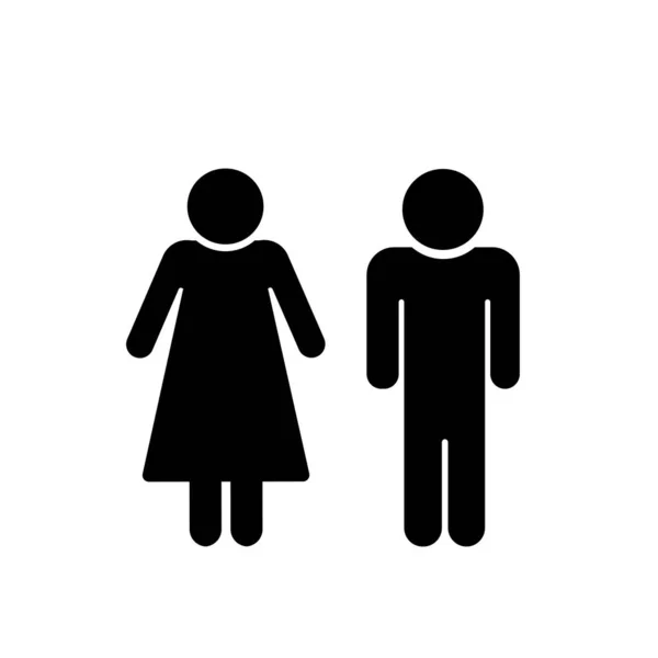 Man Vrouw Pictogram Platte Voorraad Illustratie Geïsoleerd Teken — Stockfoto