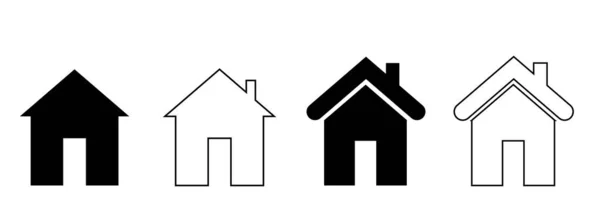 Haus Icon Set Vorhanden Symbolbild Haus — Stockfoto