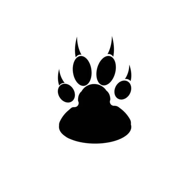 Отпечаток Ноги Собаки Плоский Иллюстрация Выделена Белом Фоне — стоковое фото