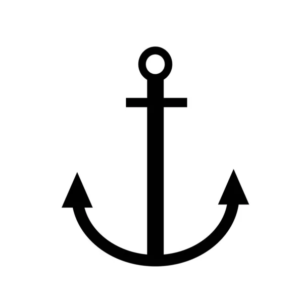 Ancre Icône Logo Nautique Maritime Océan Bateau Illustration Symbole — Photo