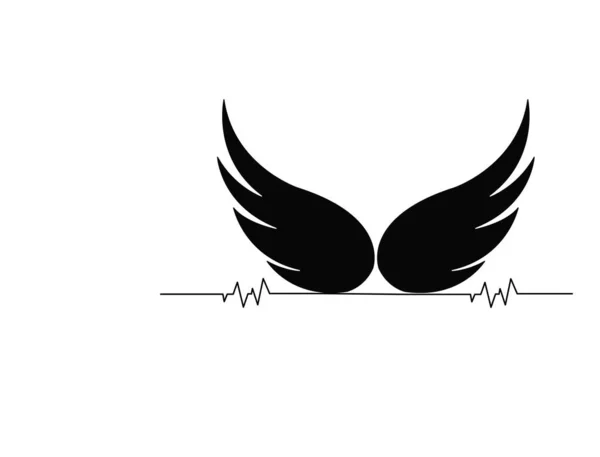 Wings Icon White Background White Background — Stock Photo, Image