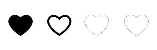 Simbolul Inimii Setat Pentru Ziua Îndrăgostiților Ilustrație — Fotografie, imagine de stoc
