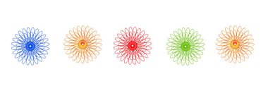 Beyaz kağıt çizimine spirograf çizimi