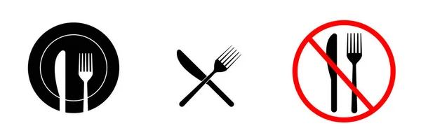 Vork Lepel Restaurant Pictogram Illustratie — Stockfoto