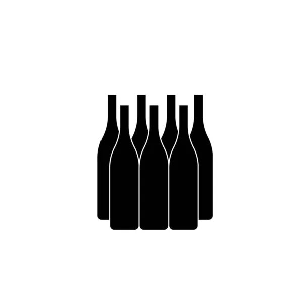 Icone Bottiglie Alcol Set Alcolici — Foto Stock