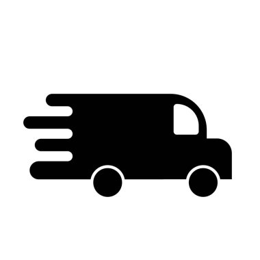 dağıtım otomobili sembol tasarımı düz